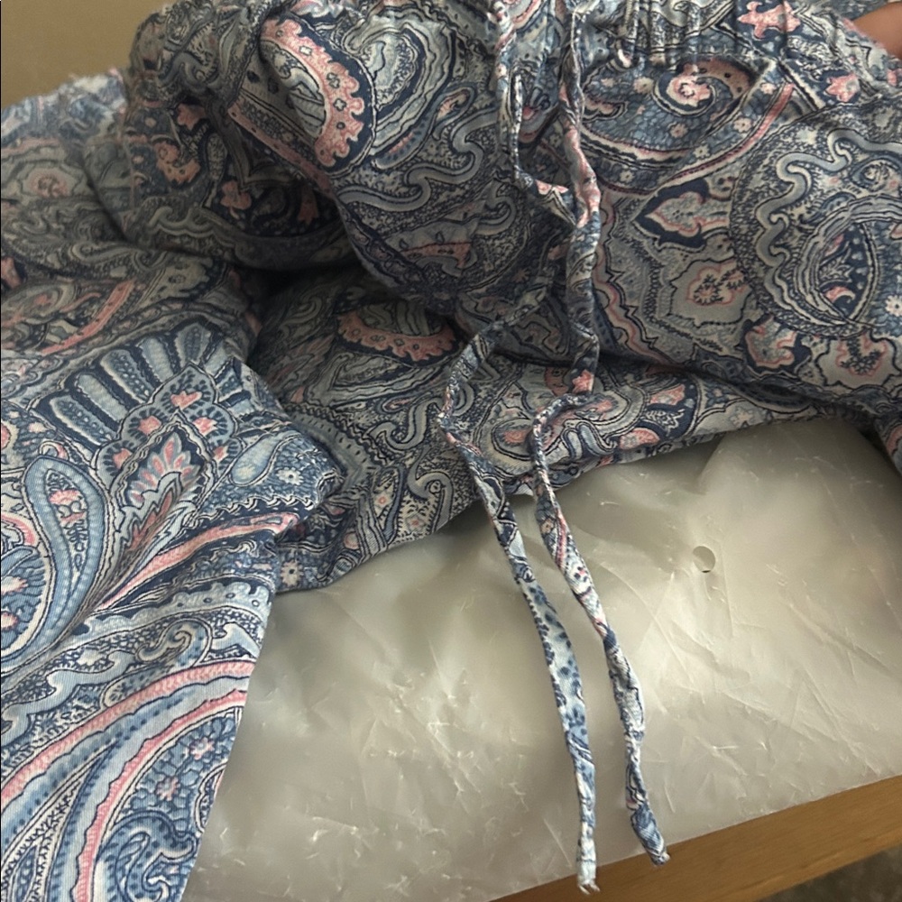 Ralph Lauren PJs Blue and Pink Paisley Pajama Set - Picture 8 of 11